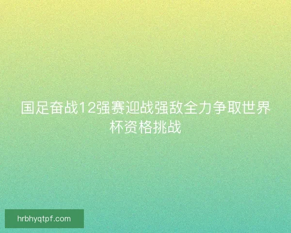 国足奋战12强赛迎战强敌全力争取世界杯资格挑战